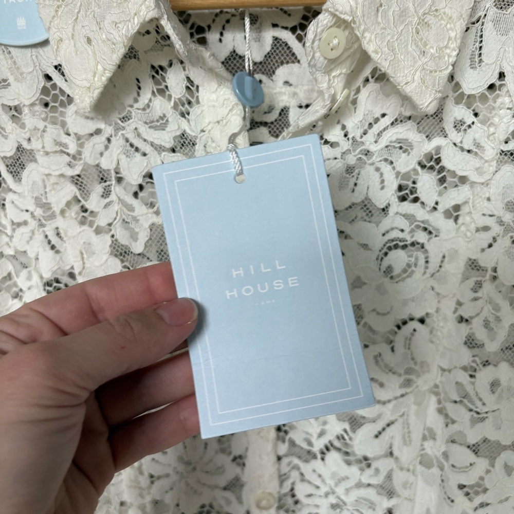 Hill House NWT Laura Dress White Lace Bridal Wedding Event Preppy Womens M - Picture 4 of 8